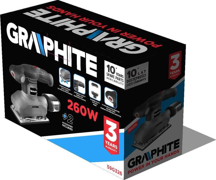 Image du produit Graphite šlifavimo staklės Siliavimo šlifavimo staklės (260W šlifavimo staklės, 90 x 187 mm pėdos) (Ponceuse excentrique, 260 W)