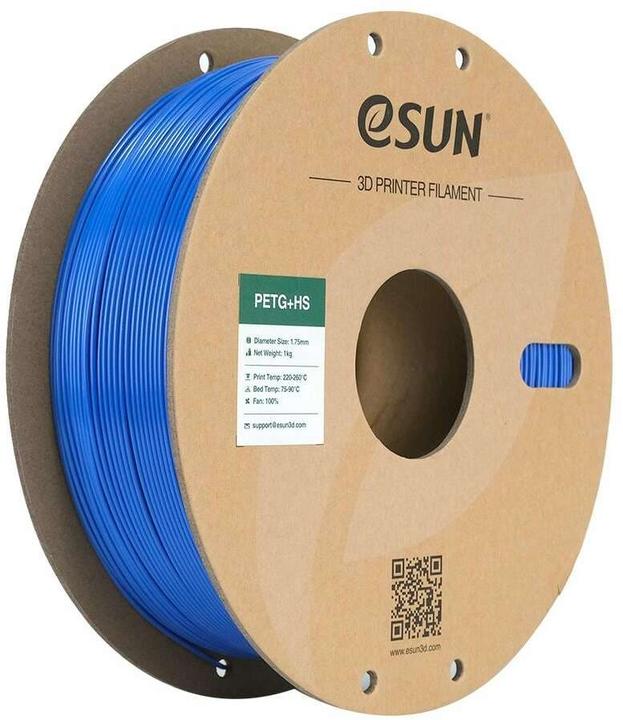 Produktbild eSUN EPETG+HS 1,75mm SOLID BLUE 1kg (PETG, 1.75 mm, 1000 g, Blau)