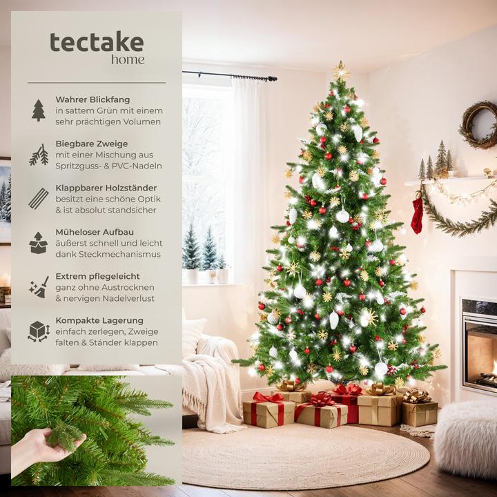 Produktbild tectake Künstlicher Weihnachtsbaum Cupid, Spritzgussnadeln (220 cm)