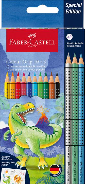 Produktbild Faber-Castell Farbstiftetui 10+3ST Colour Grip Dino (Mehrfarbig, 13 x)