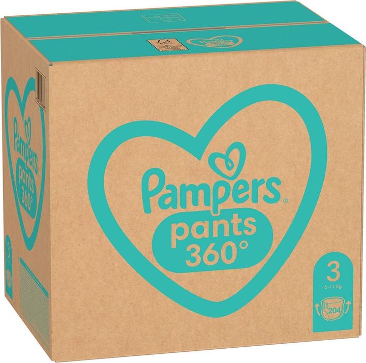 Actual product image Pampers Diapers-Pants (Size 3, Monthly box, 204 Piece)