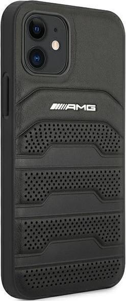 Produktbild Mercedes AMG AMHCP12SGSEBK iPhone 12 mini 5,4" czarny/black hardcase Leather Debossed Lines (Apple iPhone 12 mini)