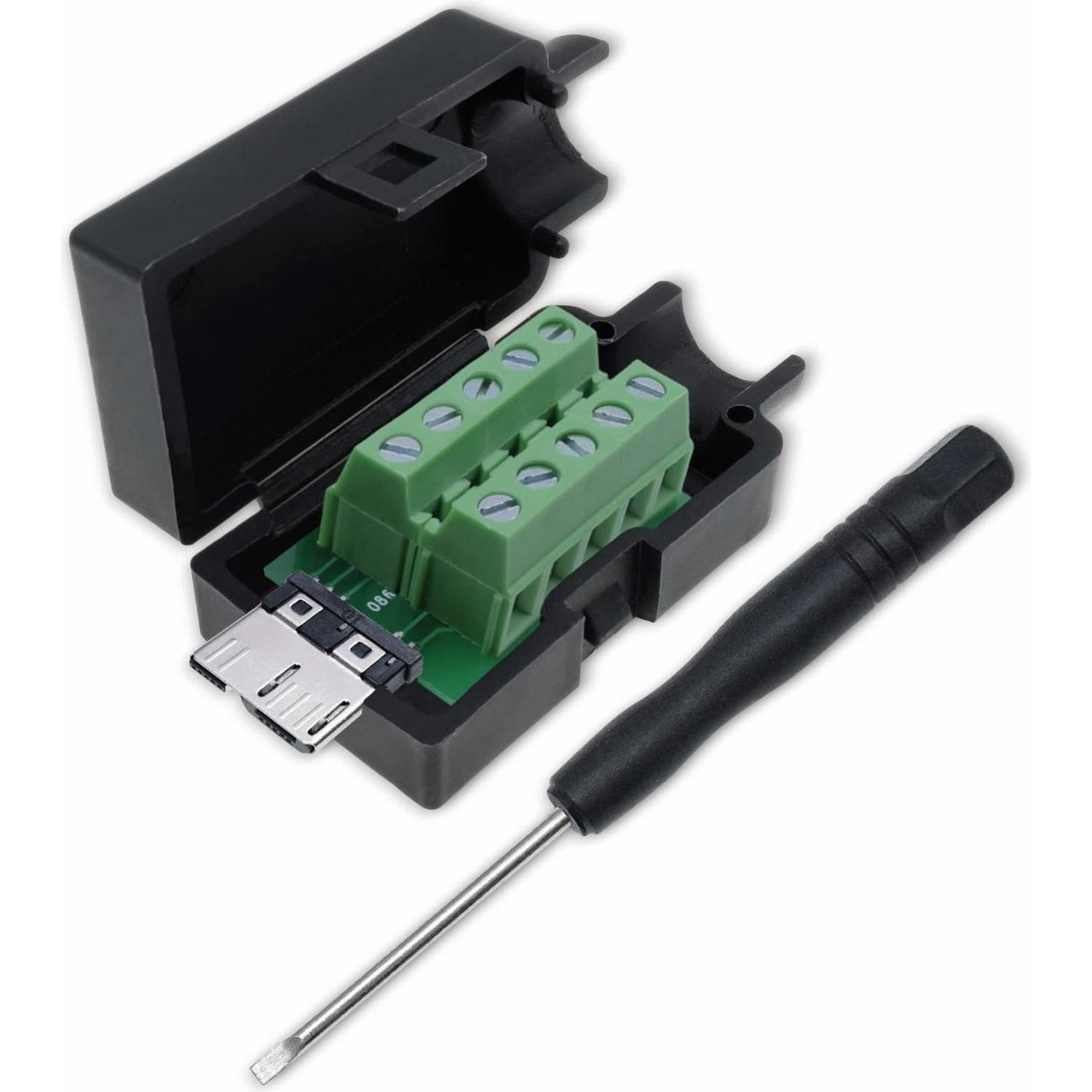 Thumbnail - Quadrios Micro-USB 3.0 Modular-Stecker Set, Typ B Stecker, gerade 2001C212 Inhalt: 1 St., Elektronikkabel + Stecker, Sch...