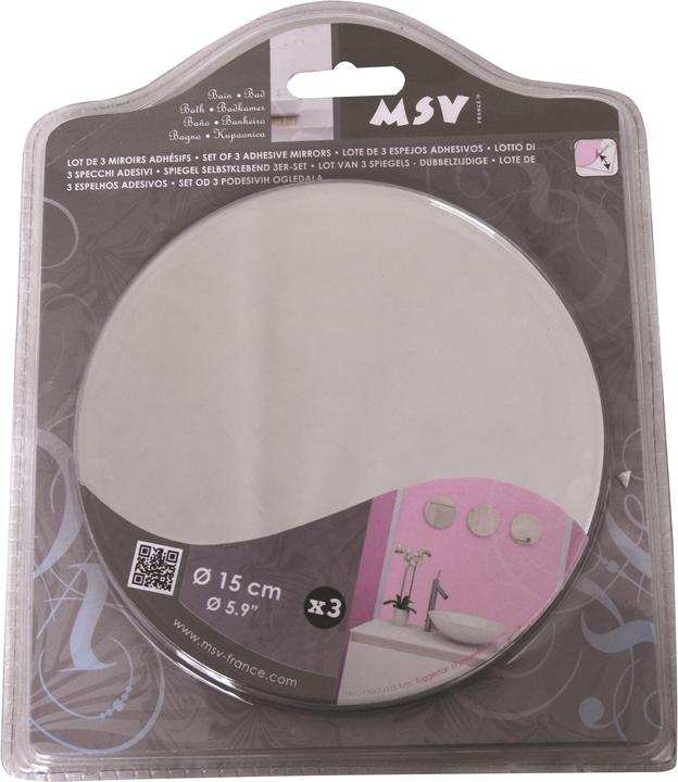 Actual product image MSV Velcro adhesive mirror (Ø 15 cm)