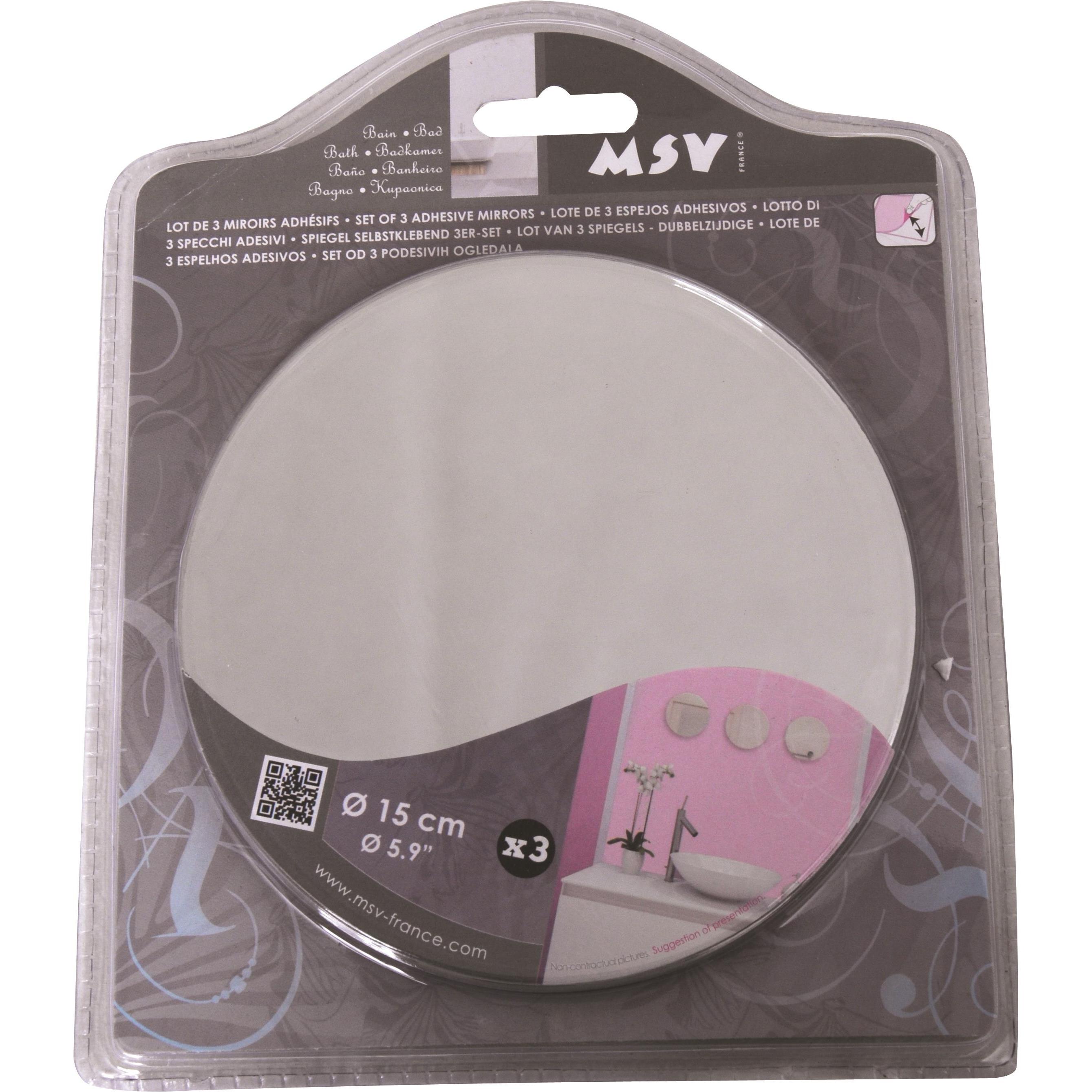 Thumbnail - MSV, Kosmetikspiegel, Klett Klebespiegel (Ø 15 cm)