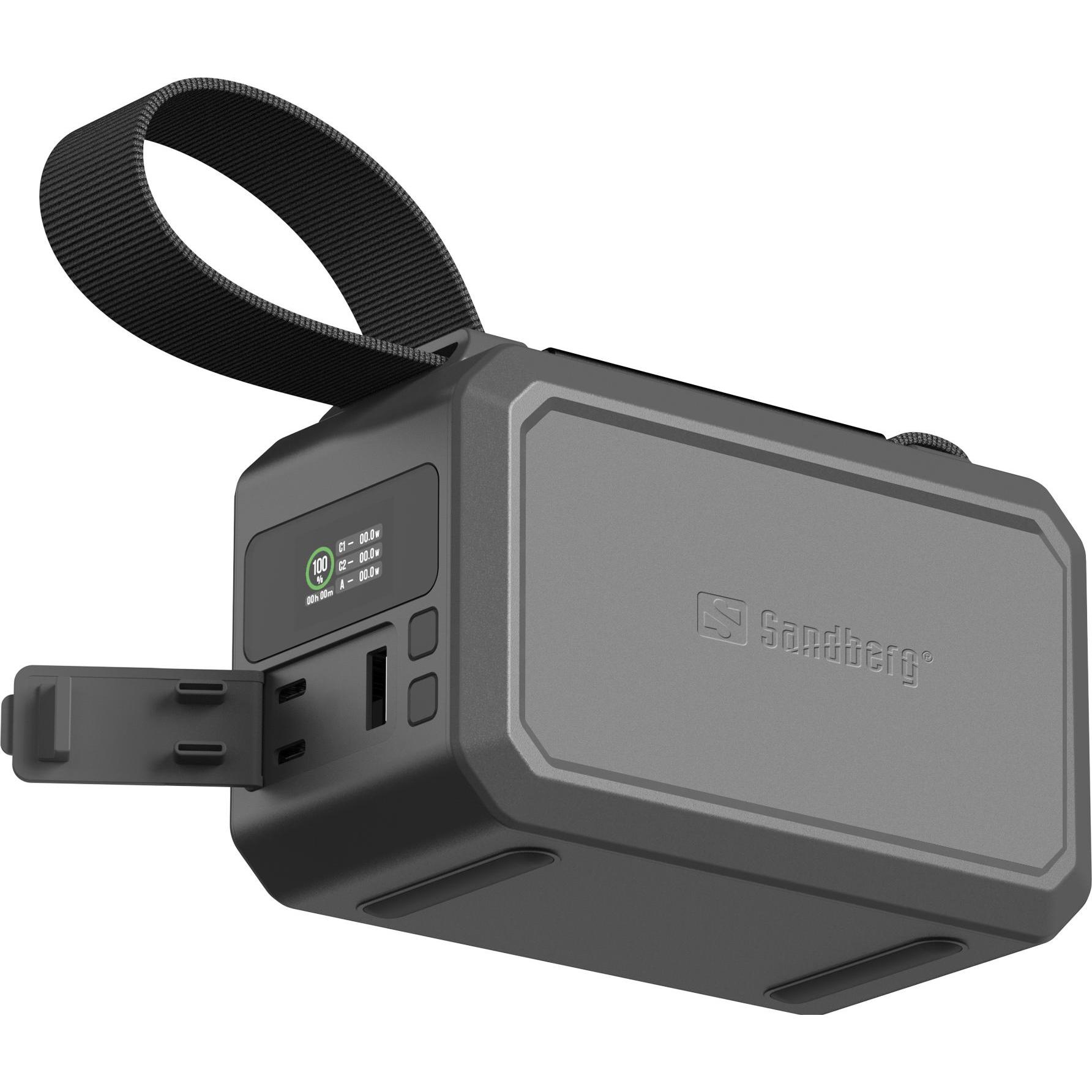 Sandberg Survivor (40000 mAh, 100 W, 148 Wh), Powerbank, Schwarz