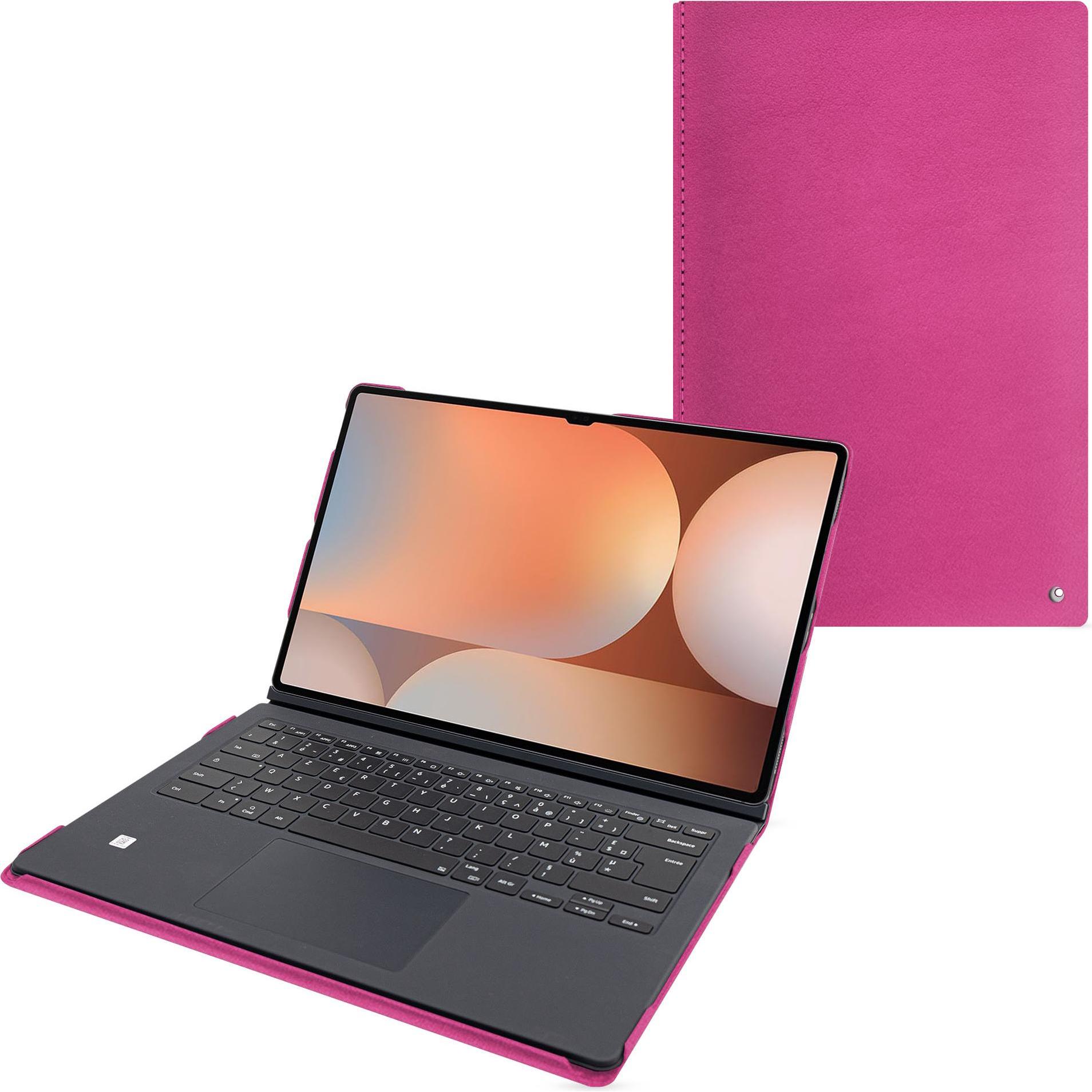 Noreve Samsung Galaxy Tab S10 Ultra Ledertasche kompatibel Book Cover Keyboard (Galaxy Tab S10 Ultra), Tablet Hülle, Ros...