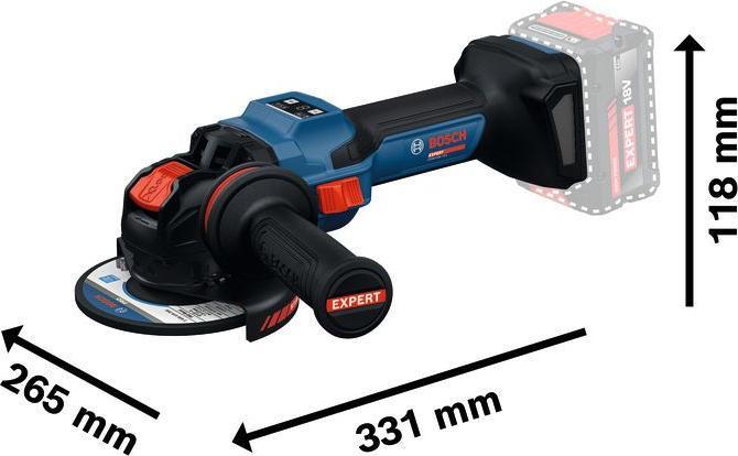 Actual product image Bosch Professional Bosch Akku-Winkelschleifer mit X-LOCK EXWX18V-15S (125 mm)