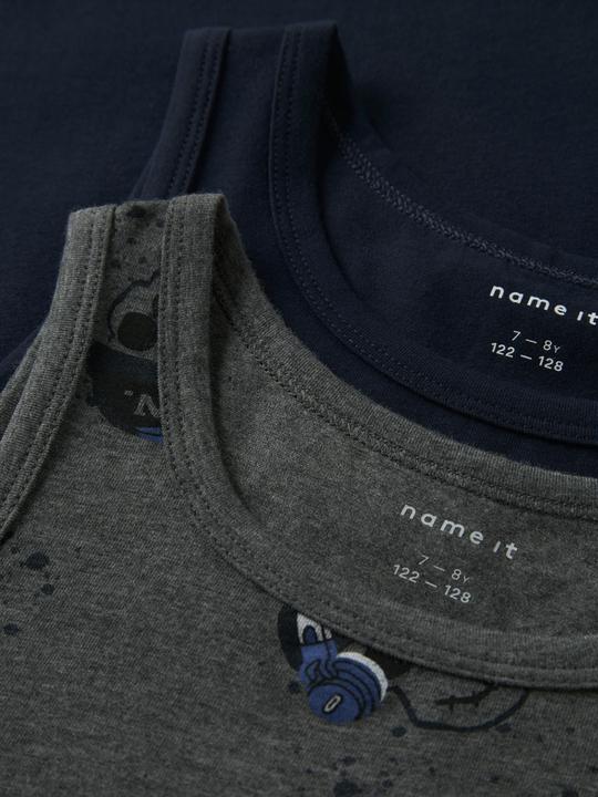 Produktbild Name it Nkmtank Top 2p Dark Grey Mel Skull Noos (122, 128)