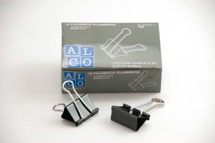 Immagine prodotto Alco Clip Foldback 41 mm, nero, 12 pezzi (1x)