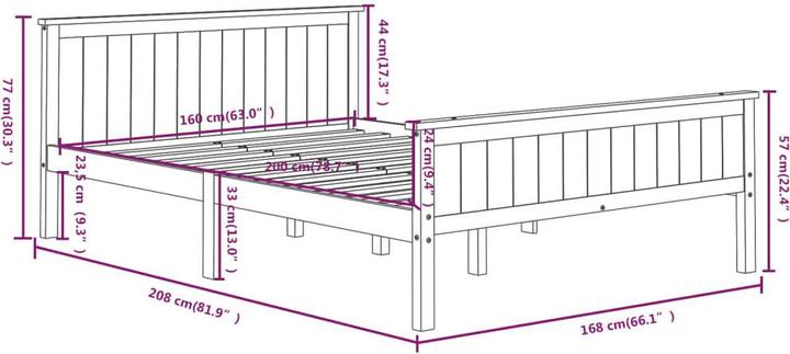 Image du produit vidaXL Bettgestell (160 x 200 cm)