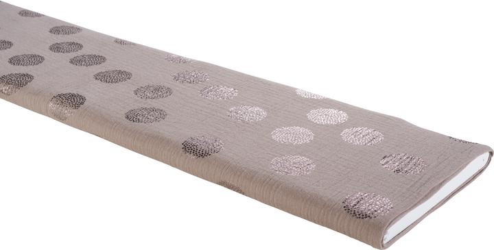 Produktbild Rico Design Krinkel-Musselin Baumwoll-Stoff mit Metallic-Effekt "Sakura Blossom Taupe", 130 cm bre...