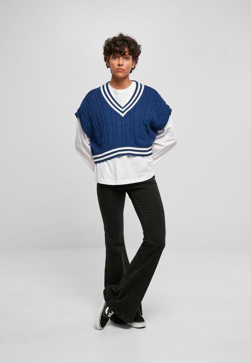 Produktbild Urban Classics Ladies Cropped Knit College Slipover (L)