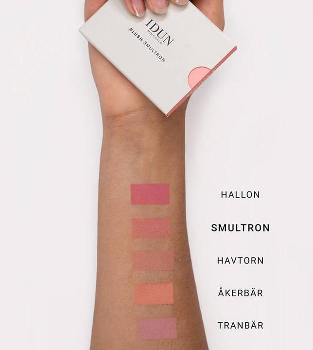Actual product image IDUN Minerals Rouge/Blusher Smultron peach pink (011 Smultron peach pink)