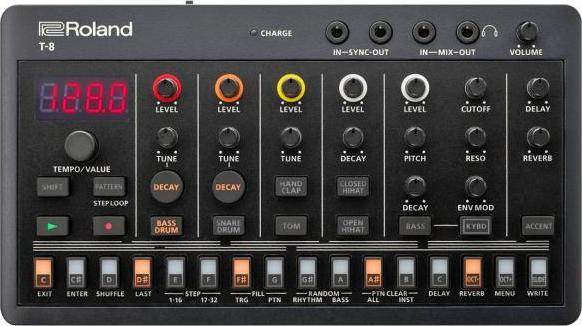 Actual product image Roland Aira T-8 Beat Machine with headphones