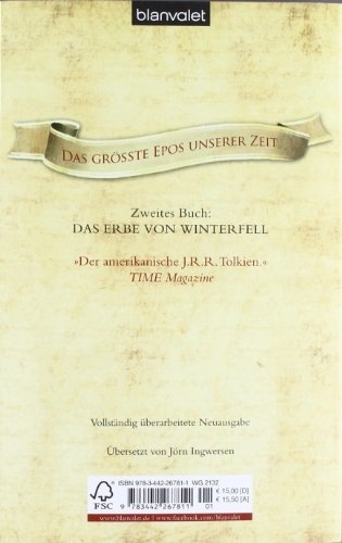 Actual product image Das Lied von Eis und Feuer 02. Das Erbe von Winterfell (German, George R.R. Martin, 2011)