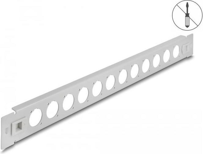 Delock 19? D-Type Patch Panel 12 Port tool-free grey