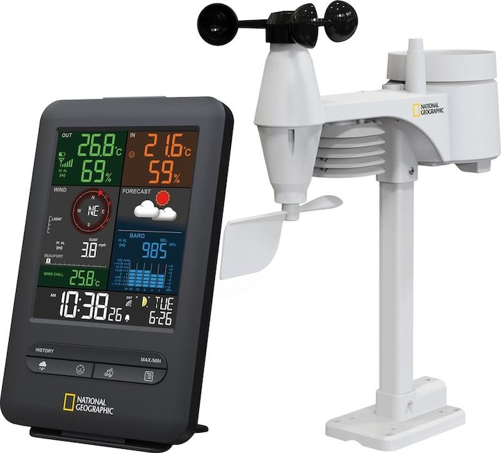 Produktbild National Geographic Color-Display Center 5in1 9080500 Funk-Wetterstation Vorhers
