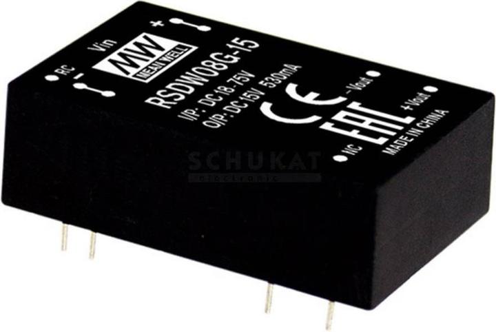Immagine prodotto MeanWell MEAN WELL RDDW08F-05, 8 W, 5 V, -0,8 A, RoHS, 600 Stück(e)