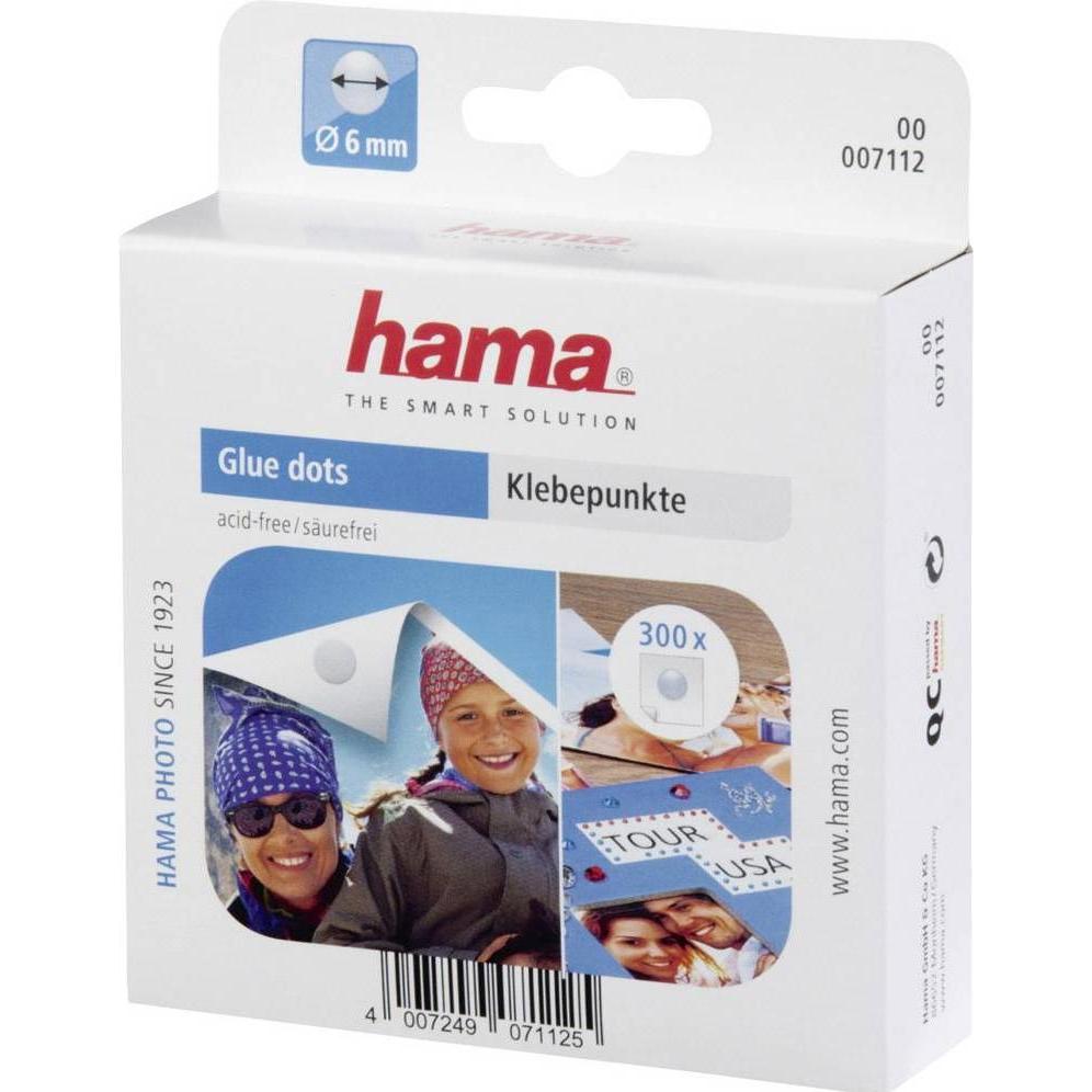 Hama, Fotokleber + Posterkleber, 00007112. Produktfarbe: Transparent, Form: Kreis. Durchmesser: 6 mm. Aufkleber pro Satz...