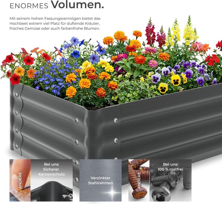 Actual product image tectake Salvia raised bed, galvanized, various sizes