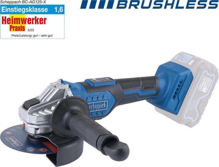 Produktbild Scheppach Akku-Winkelschleifer BC-AG125-X (125 mm)