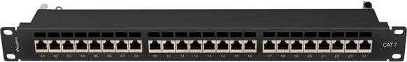 Actual product image Lanberg Patch Panel 24-Port 1U Cat.7 FTP Black PPS7-1024-B