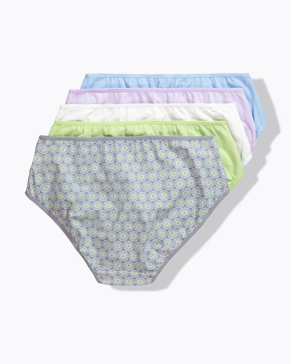 Produktbild Ulla Popken Midislips, 5er-Pack, Federn/helle Farben (60, 5er Pack)