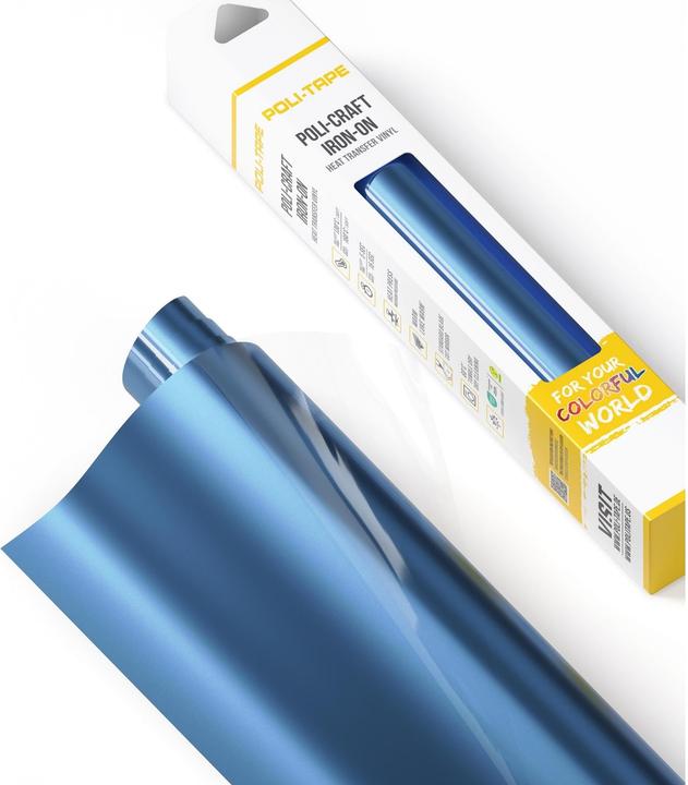 Produktbild Poli-tape Aufbügelfolie Poli-Flex turbo, 30.5 x 122 cm, Bright Blue