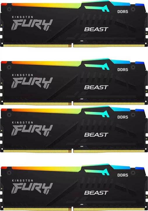 Produktbild Kingston Fury Beast RGB (4 x 32GB, 5200 MHz, DDR5-RAM, DIMM)