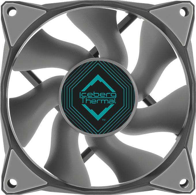 Produktbild Iceberg Thermal IceGALE Computergehäuse Ventilator 8 cm Grau 1 Stück(e) (80 mm, 1 x)