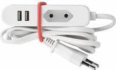 Produktbild Velleman Steckdosenleiste Mit 1 Eurostecker Und 2 Usb-Ports - Ideal Für Unterwegs (1.50 m)