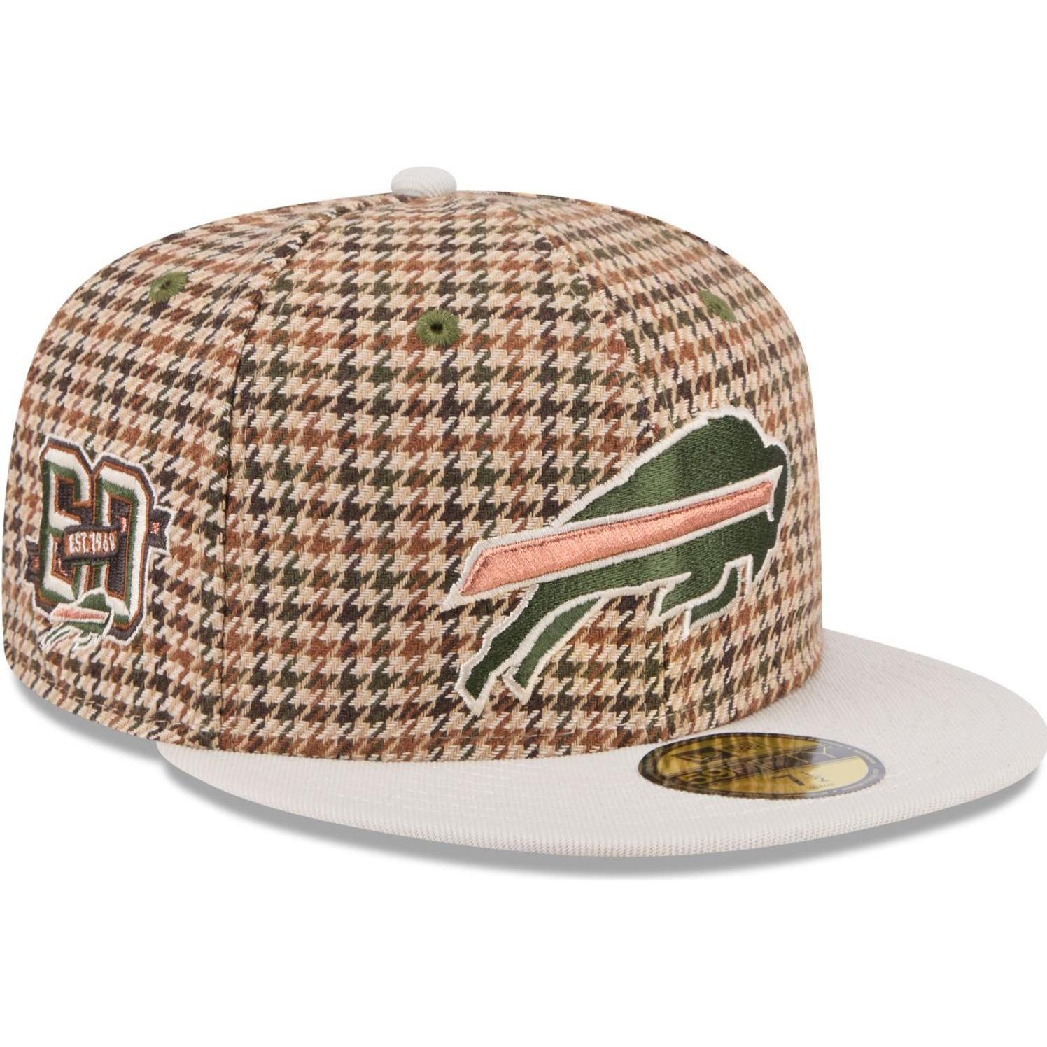 New Era, Herren, Cap, 59Fifty Cap - HOUNDSTOOTH Buffalo Bills - 8, Beige, (8)