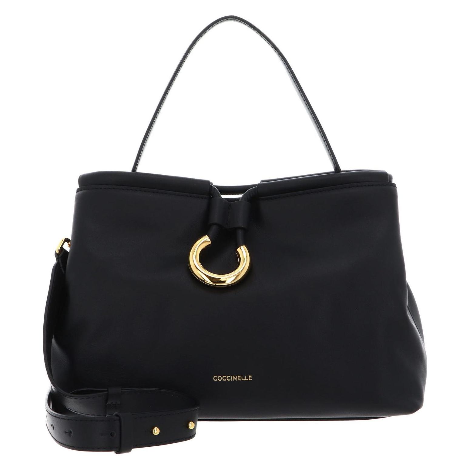 Coccinelle, Damen, Handtasche, Elisbet Smooth Leather Handbag, Schwarz
