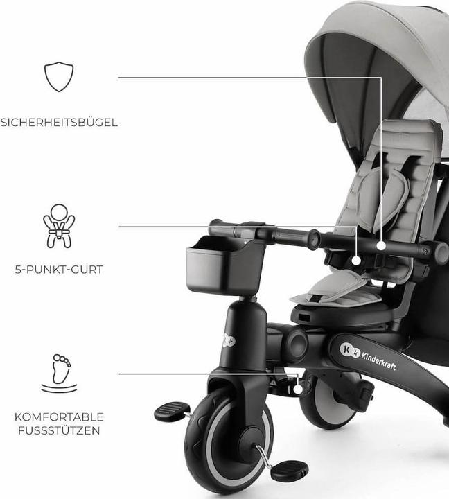 Produktbild KinderKraft Tricycle JAZZ 2 GREY
