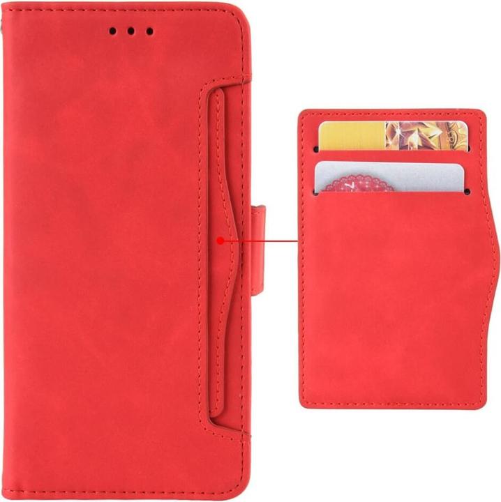 Immagine prodotto Cover-Discount iPhone 14 Pro Max - Custodia con molti scomparti per carte di credito rossa (Apple iPhone 14 Pro Max)