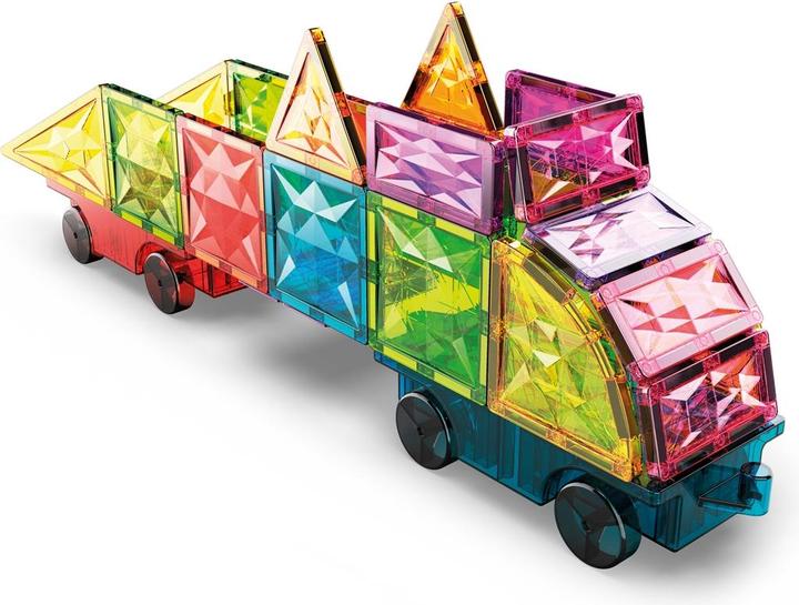 Productafbeelding Geomag Magnetic Tiles Gems Vehicles