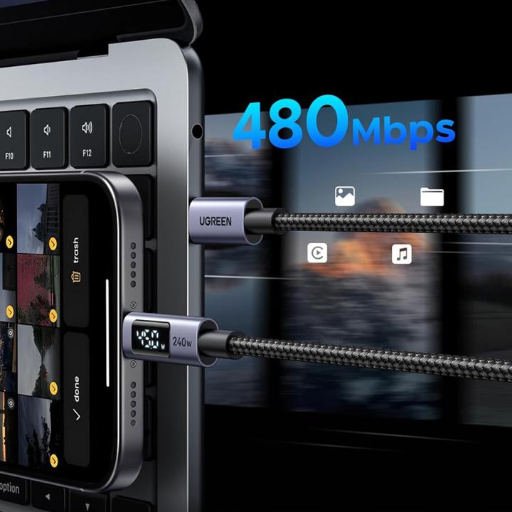 Image du produit Ugreen USB C — USB C (1 m, USB 2.0, 240 W)