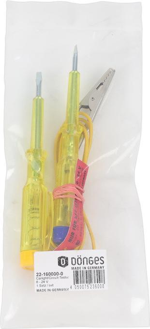 Image du produit Dönges Kit de test de courant automobile 6 - 24 volts, 2 pièces, 120 mm (Testeur de tension)
