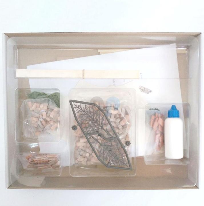 Actual product image Block Cuit. 3D ceramic model kit -Old windmill (20 x 17 x 20 cm)