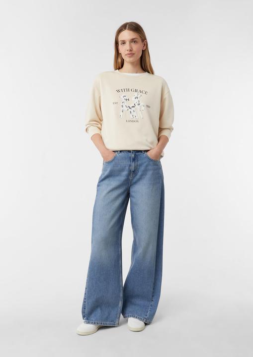 Produktbild Comma Sweatshirt Sweatshirt im Relaxed Fit mit 3D-Applikation (36)