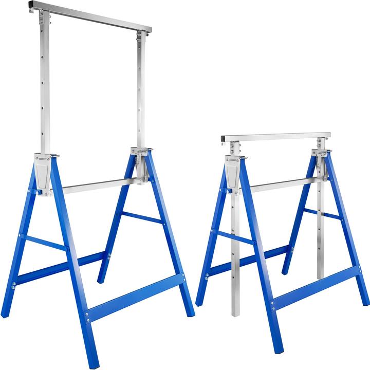 tectake Coppia di cavalletti 2 set di cavalletti di sostegno regolabili in altezza (56.50 cm, 68.50 cm)