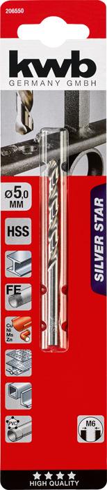Actual product image kwb SILVER STAR HSS Twist Drill (5.0 millimetre)