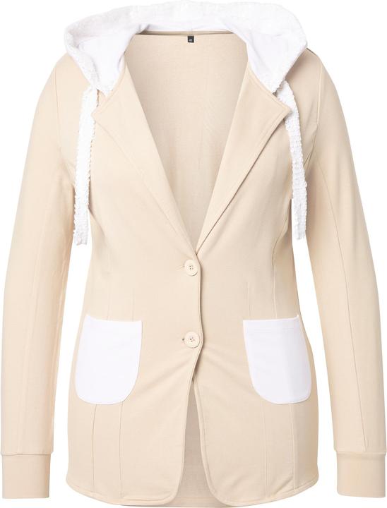 Produktbild Miamoda Jerseyblazer, Straight Fit, Kapuzen mit Pailletten (52)