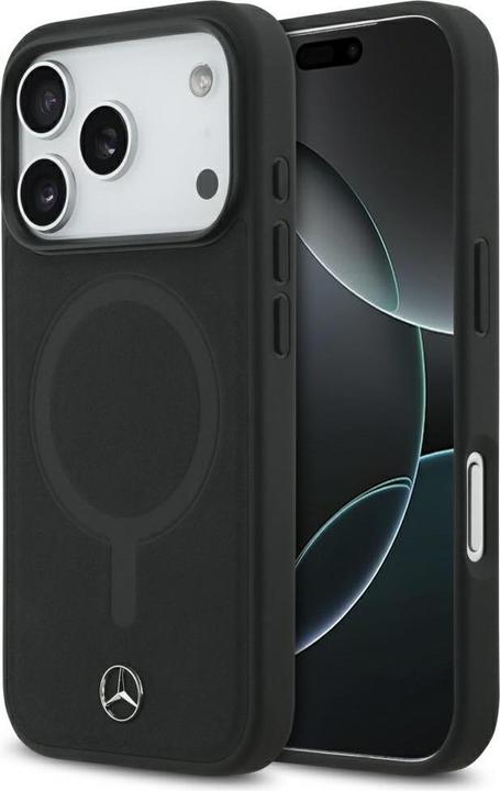 Immagine prodotto Mercedes Etui Plain Smooth Leather MagSafe do iPhone 17 Pro czarny (Apple iPhone 17 Pro)
