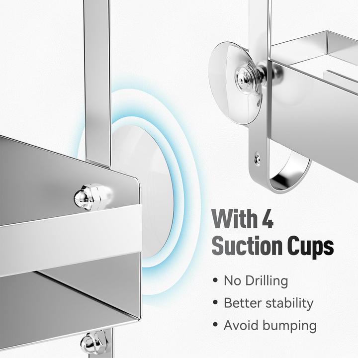 Image du produit Laimew Duschregal ohne Bohren für Glasduschtüren