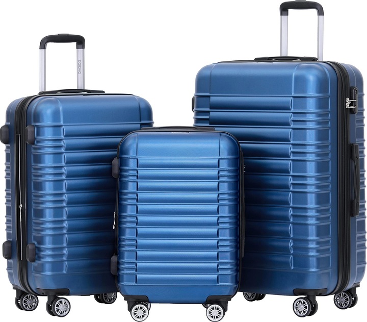 Produktbild Beibye Hartschalen Koffer Blau Set (115 l, M (50 - 90l), L (90 - 115l), XL (ab 115l))