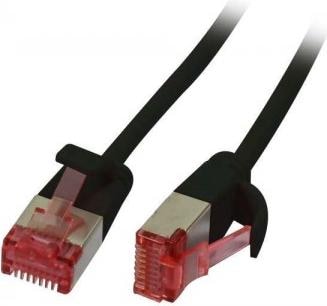 Actual product image Synergy 21 Cable Patch-RJ45 U/FTP 250Mhz 0.25m CAT6 *black* slimline round d=3,6mm Synergy21 (U/FTP, CAT6, 0.25 m)