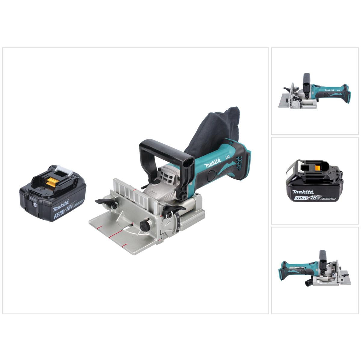 Makita, Fräse, DPJ 180 F1 Akku Nutfräse 18 V 100 mm + 1x Akku 3,0 Ah - ohne Ladegerät