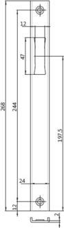 BKS U striking plate B 9000 (Door set)
